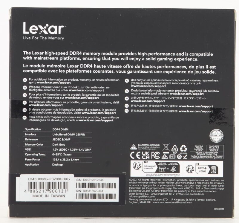 LEXAR Thor RAM Dark Grey