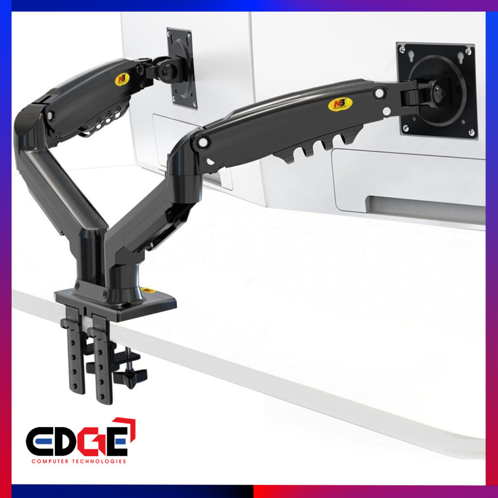 17″-27″, NORTHBAYOU F160 Dual Gas-Strut Flex Desktop Monitor Mount ...