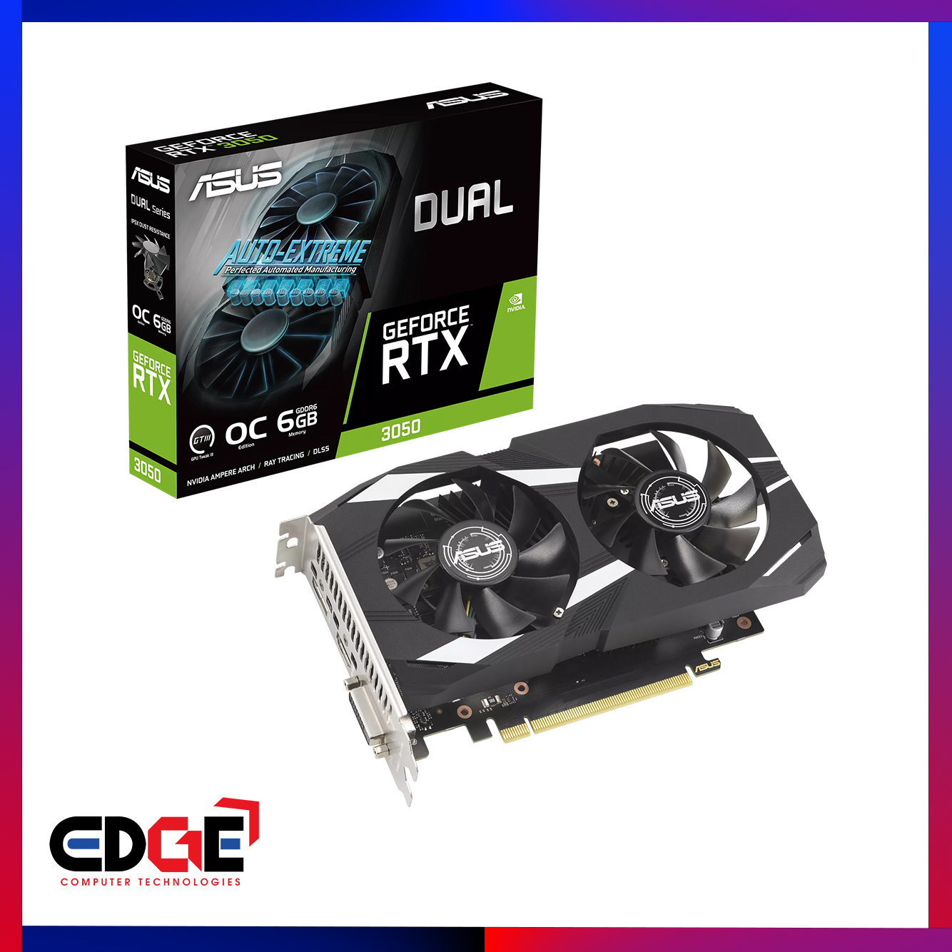 ASUS RTX 3050 OC Edition GPU Dual Fan, 6GB GDDR6