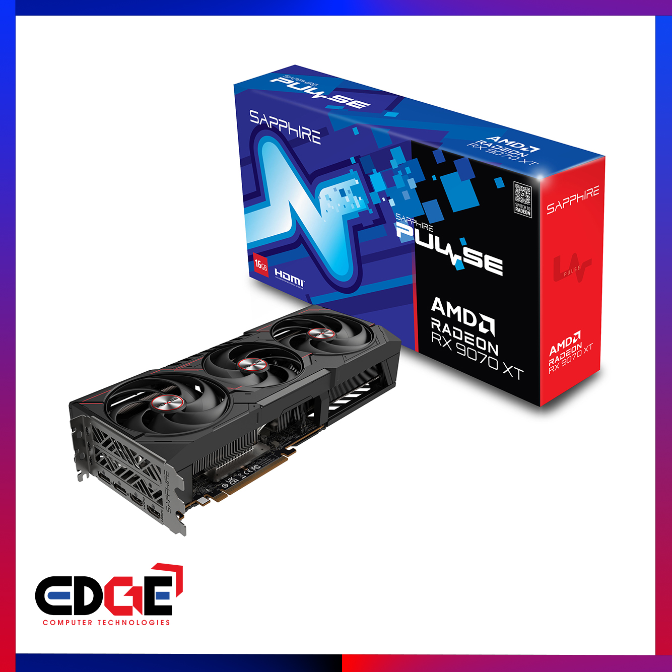 SAPPHIRE PULSE AMD Radeon RX 9070 XT GAMING OC 16G GPU