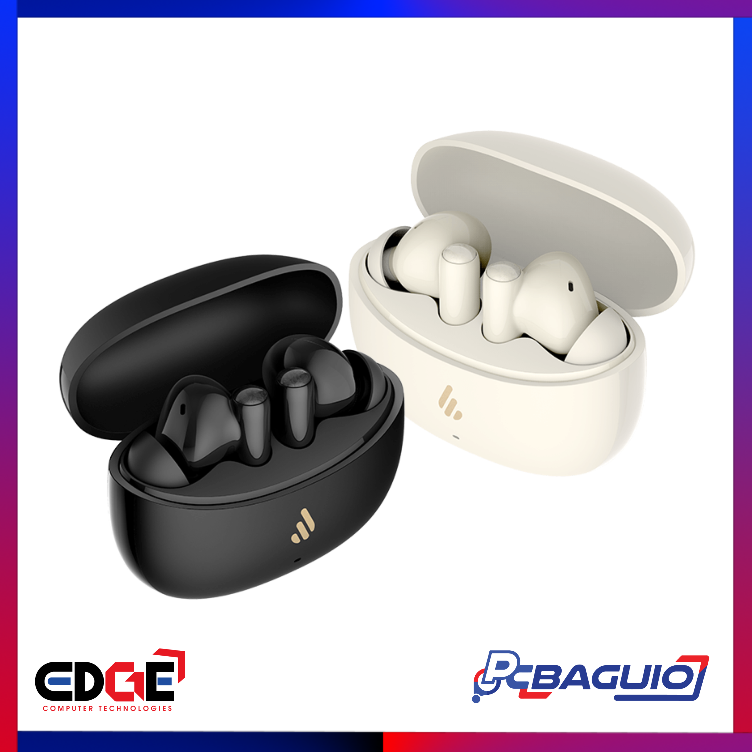 EDIFIER X5 Pro Bluetooth Earbuds, Ivory and Black