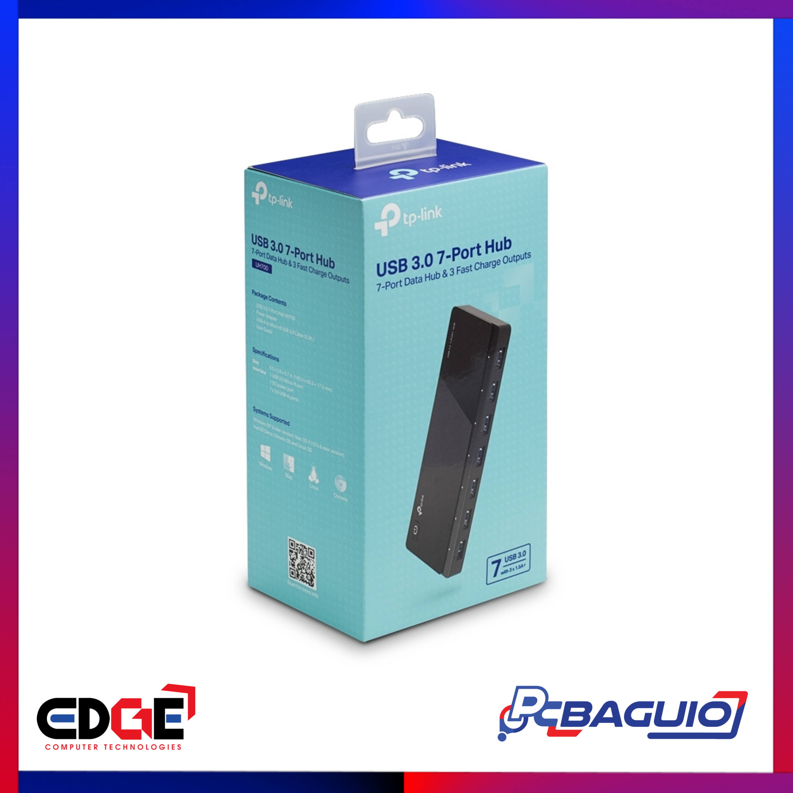 TPLINK UH700 USB 3.0 7-Port Portable USB Hub 6