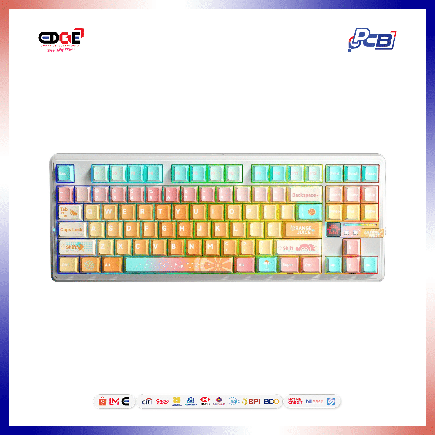 AULA F87 Pro V2 White Mechanical Keyboard, Meteor Ice Cream