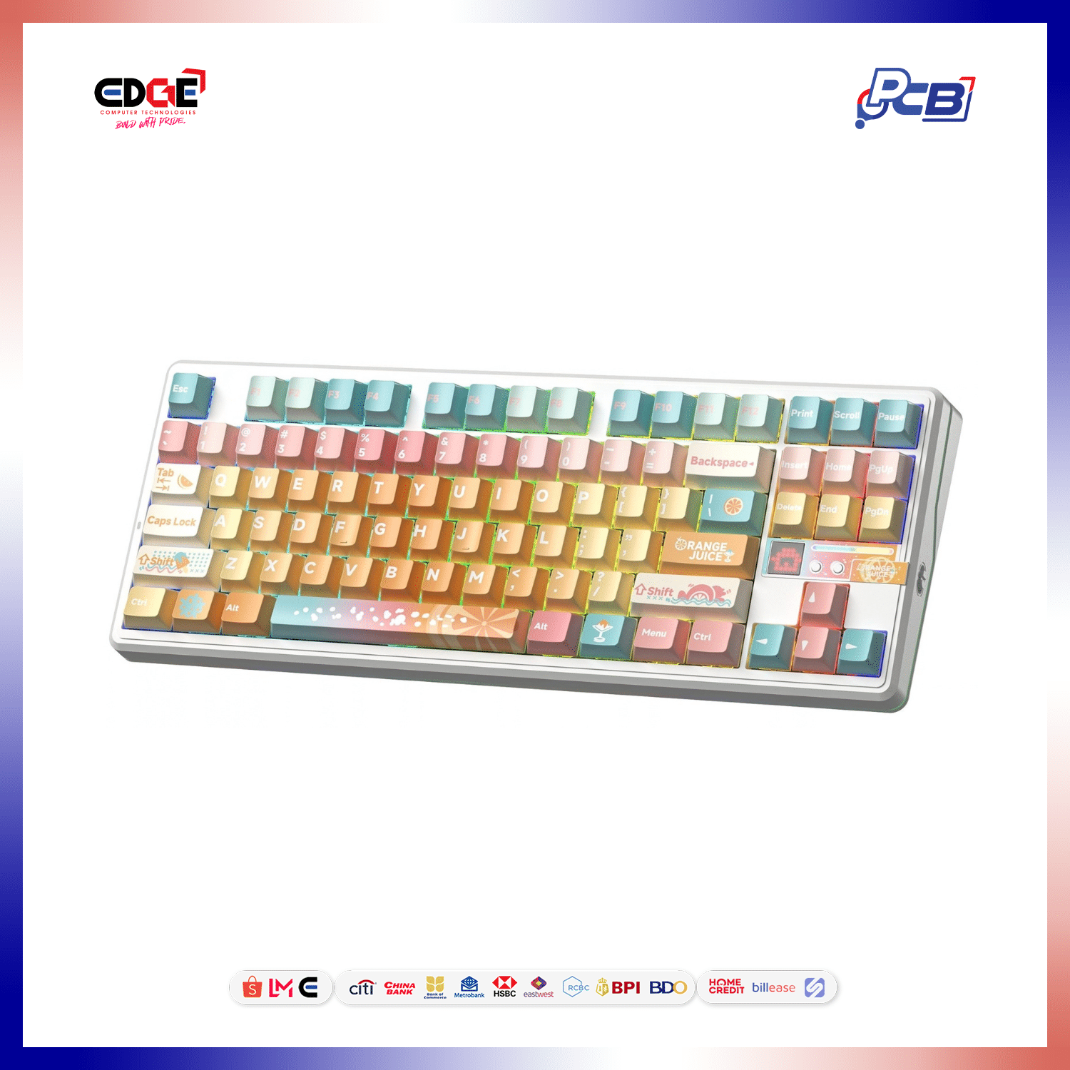 AULA F87 Pro V2 White Mechanical Keyboard, Meteor Ice Cream - Image 2