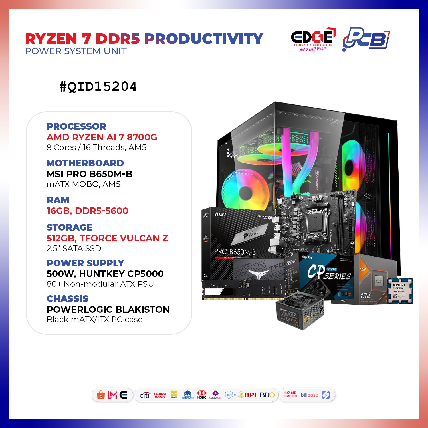 JULY | Ryzen 7 DDR5 Productivity Power System Unit