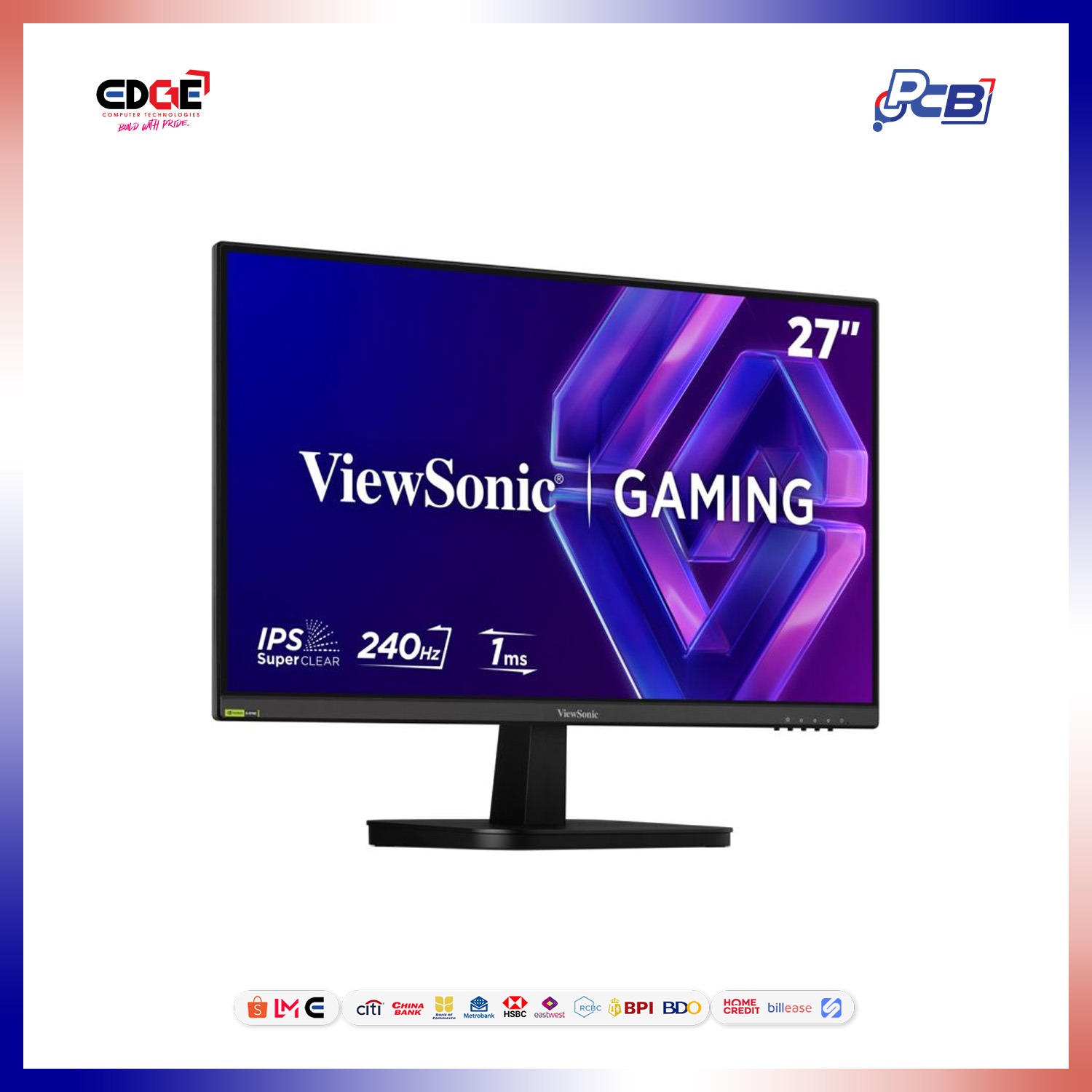 VIEWSONIC VX27G30 27" Gaming Monitor | FHD 1920 x 1080 IPS | 1ms 240Hz - Image 2