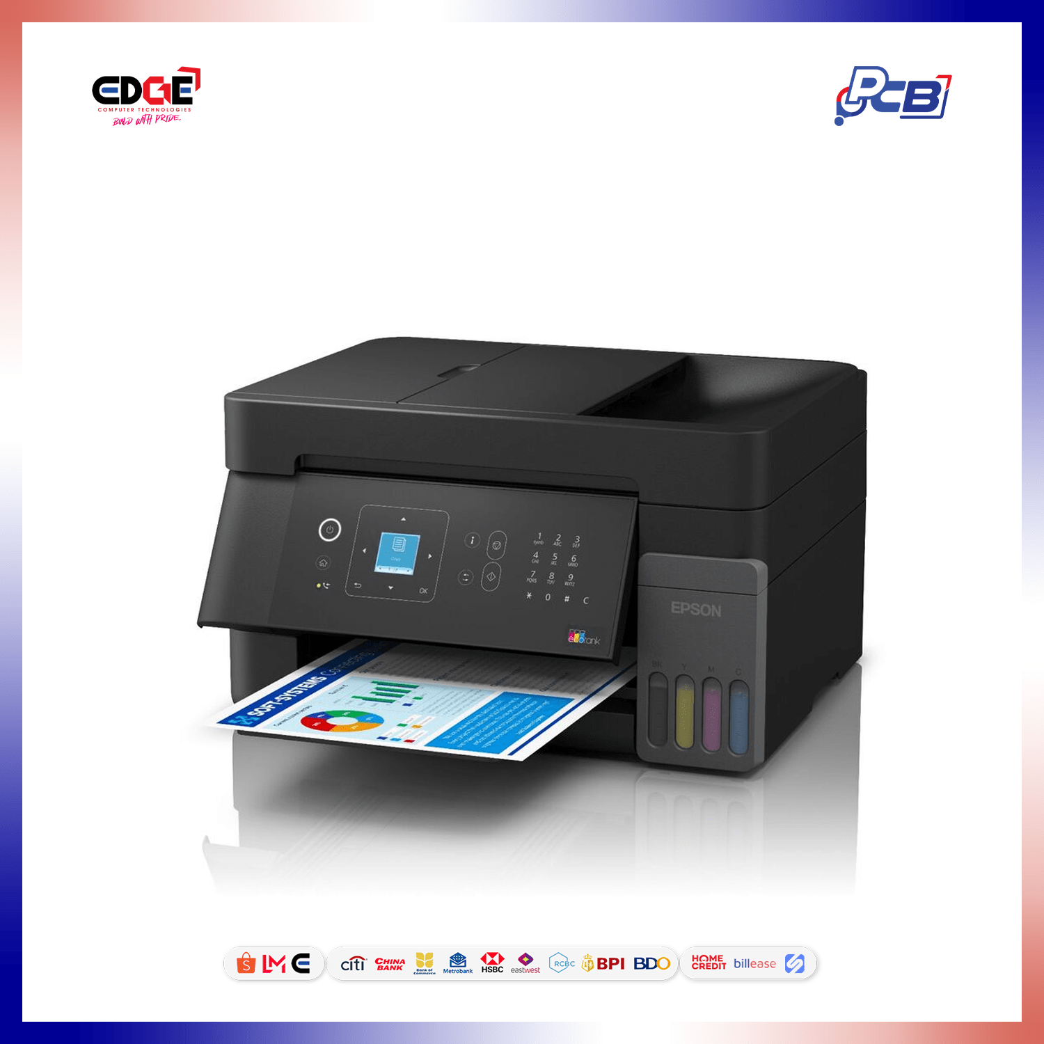 EPSON EcoTank L5390 A4 Compact Multifunction Wi-Fi Printer with Fax, ADF Printer - Image 4
