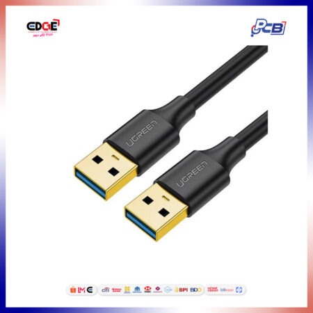 1mtr, UGREEN US128/10370 USB-A to USB-A Cable, Black