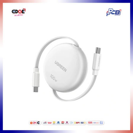 1mtr, UGREEN Nexode L531/95673 USB-C to USB-C PD Retractable Charging Cable
