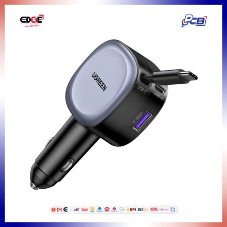 75W UGREEN EC703 3-Port Car Charger