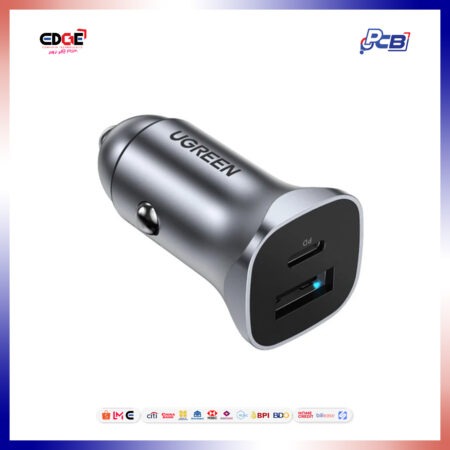 24W UGREEN CD130 Dual USB Car Charger, Space Gray
