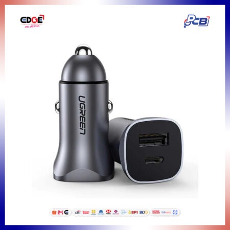 30W UGREEN CD130 A+C Dual-Port, PD30W+SCP22.5W Car Charger