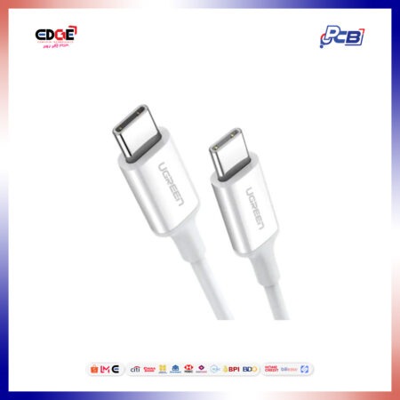 1mtr, UGREEN US264/60518 60W USB-C to USB-C Charging Cable, White