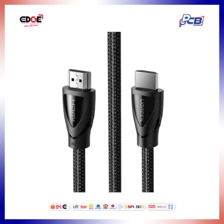 2mtrs, UGREEN HD140/80403 Aluminum Alloy Shell Braided 8K Male to Male HDMI Cable, Black