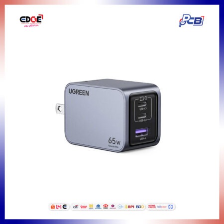 1.5mtrs, 65W UGREEN Nexode Pro X755 3-Port GaN Charger Power Adapter