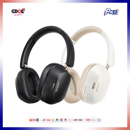 UGREEN HiTune Max5c HP203 Hybrid Active Noise-Cancelling Headphone (White, Black)