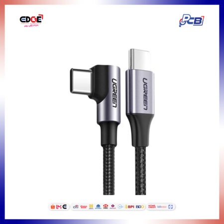 1mtr, UGREEN US255/50123 60W USB-C to USB-C PD Fast Charging Cable, Gray Black