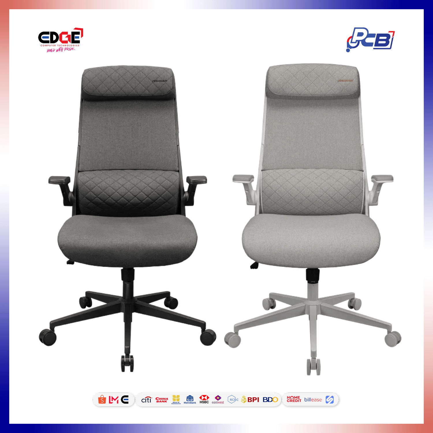 COUGAR Stryder CGR-STD-ASW Gaming Chair (White, Gray)