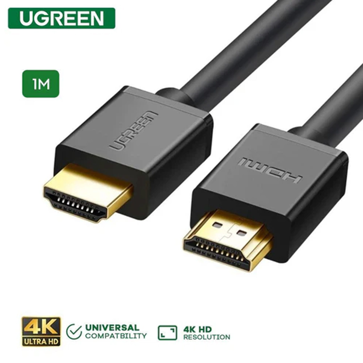 UGREEN HDMI to HDMI Cable, Black (1mtr, 3mtrs, 5mtrs) - Image 2