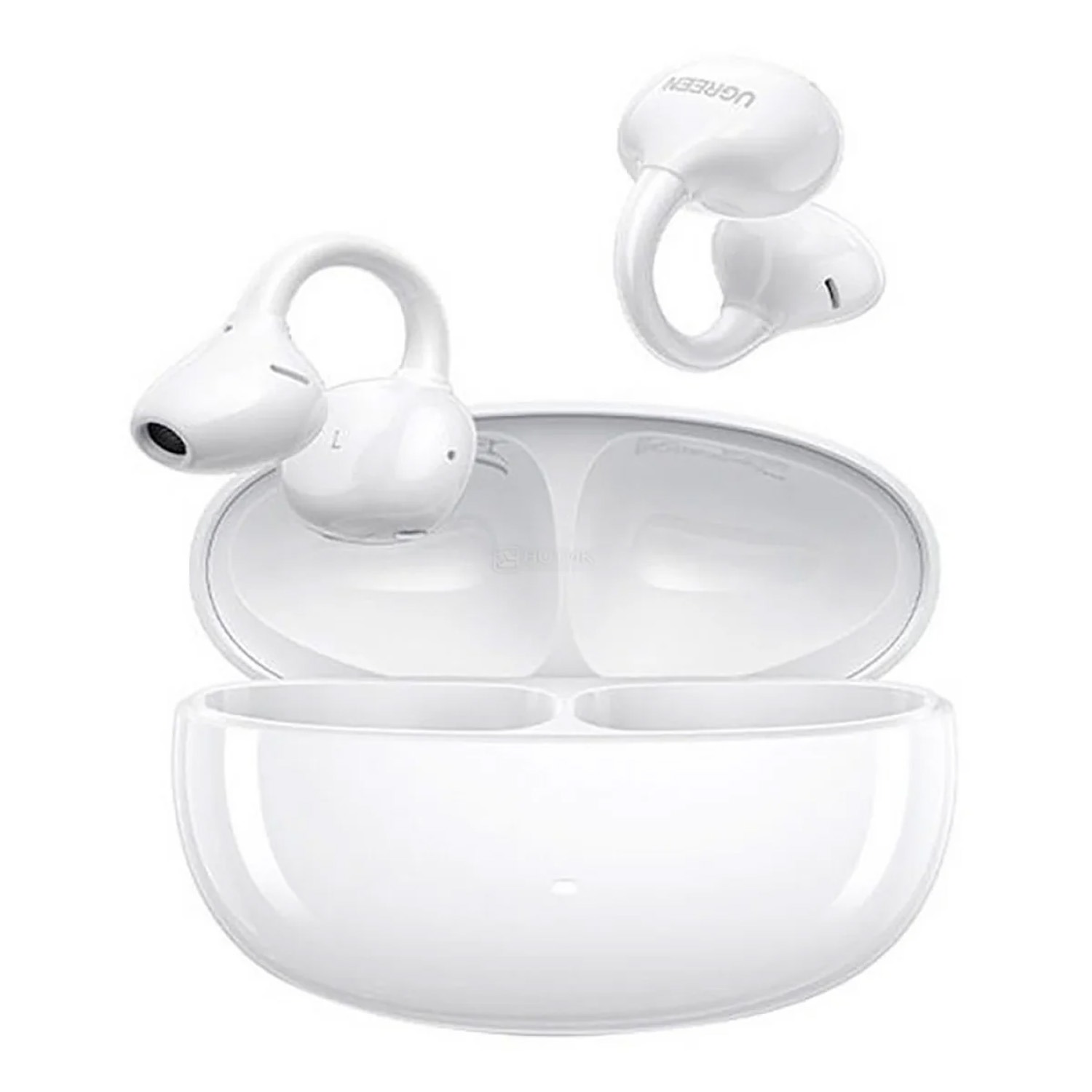 UGREEN ClipBuds Pro WS218 Hybrid Active-Boise Cancelling Earbuds, White - Image 2