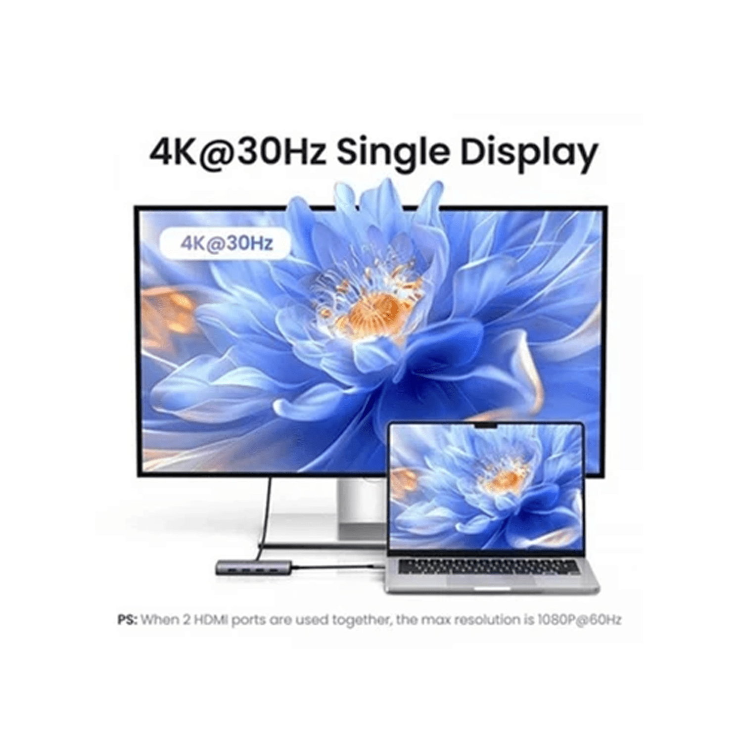 UGREEN CM498/35897 4K/30hz 7-in-1 USB-C Hub - Image 5