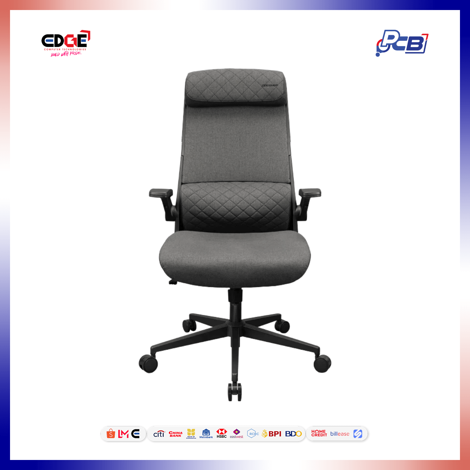 COUGAR Stryder CGR-STD-ASW Gaming Chair (White, Gray) - Image 2