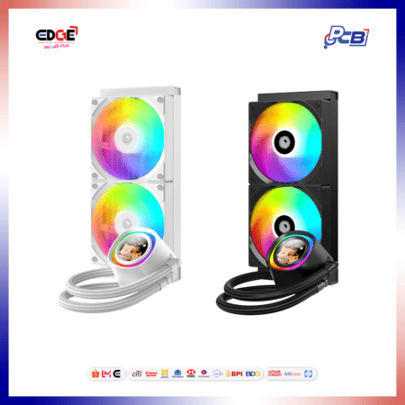 IDCOOLING FX240 LCD Liquid AIO Cooler, 2 Fans, 300-2000rpm (Black, White)