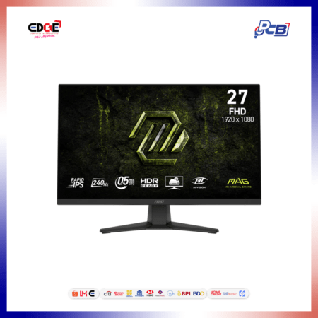 27" MSI MAG 272F X24 Gaming Monitor, 1920x1080, Rapid IPS, AI Vision, 0.5ms 240Hz, DP, HDMI, Black