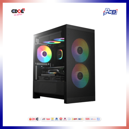 GAMDIAS Aura GC15M Micro Tower PC Chassis, mITX/mATX, 1*120mm 2*140mm ARGB, Black