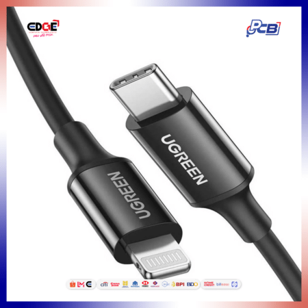 2mtrs, UGREEN US171/60752 USB-C to Lightning, Cable Rubber Shell, Black