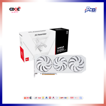 POWERCOLOR Hellhound Spectral White RX 9070XT GPU, 16GB GDDR6, White