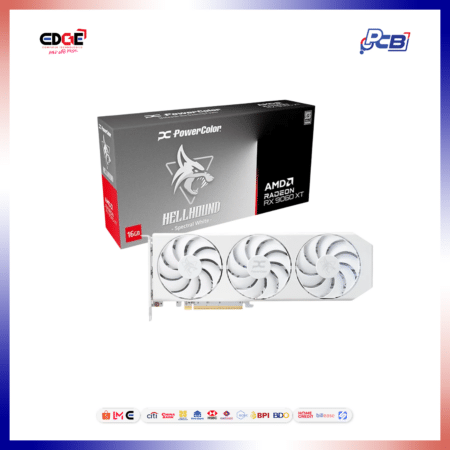 POWERCOLOR Hellhound Spectral White RX 9060XT GPU, 16GB GDDR6, White