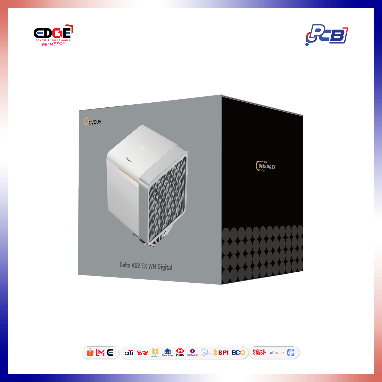 OCYPUS Delta A62 EXS CPU Cooler, 120mm, 4 Pin PWM, 600-1800rpm, (Black, White) - Image 13