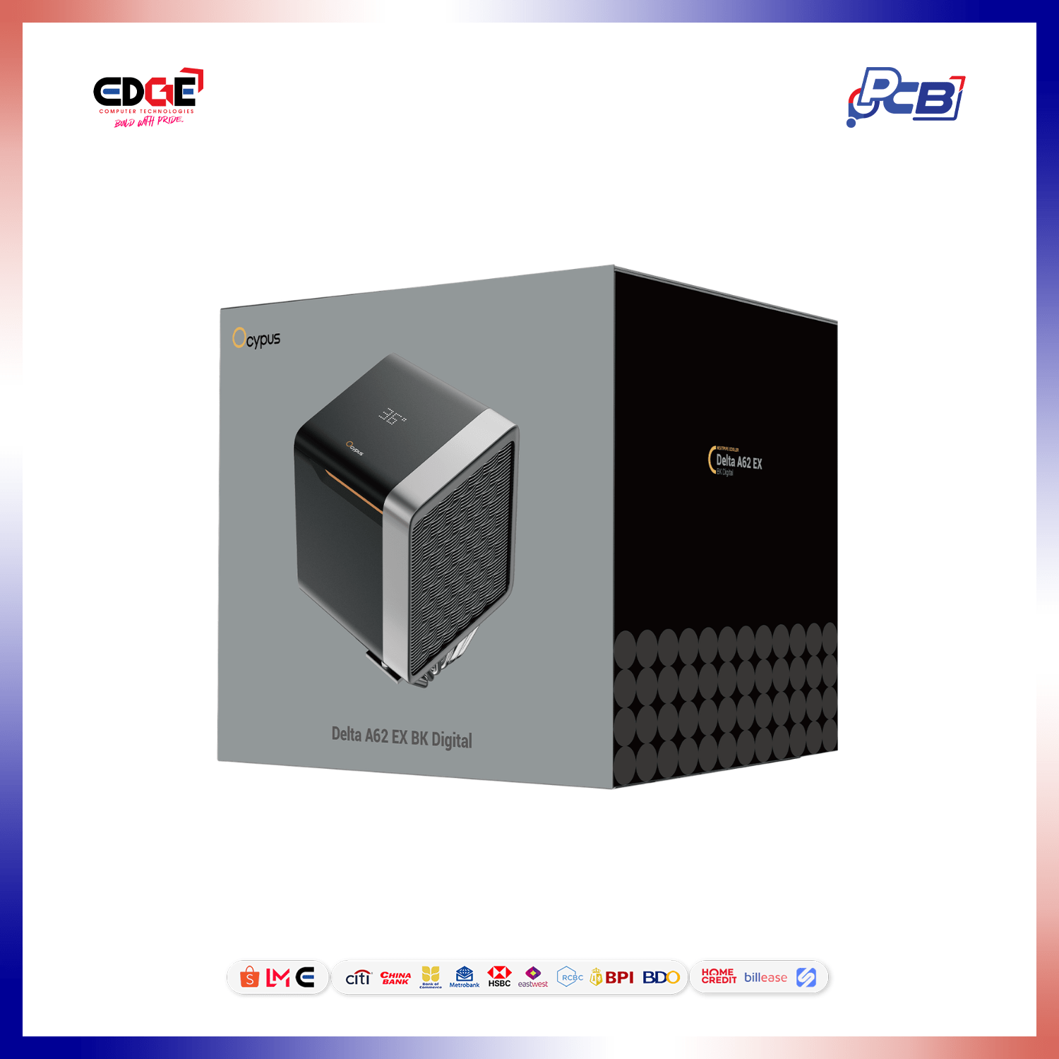 OCYPUS Delta A62 EXS CPU Cooler, 120mm, 4 Pin PWM, 600-1800rpm, (Black, White) - Image 12