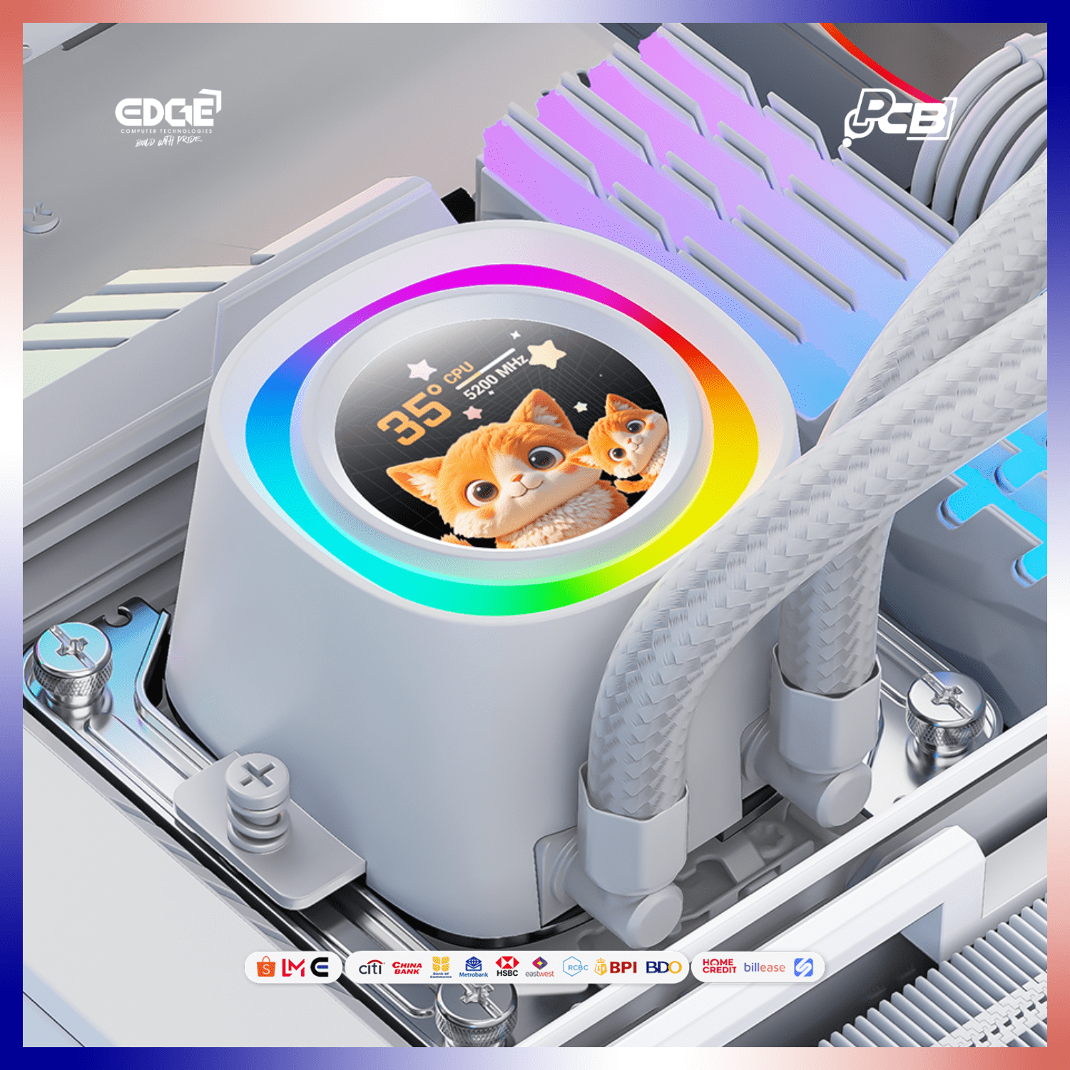 IDCOOLING FX360 LCD Liquid AIO Cooler, 3 Fans, 300-2000 rpm (Black, White) - Image 2