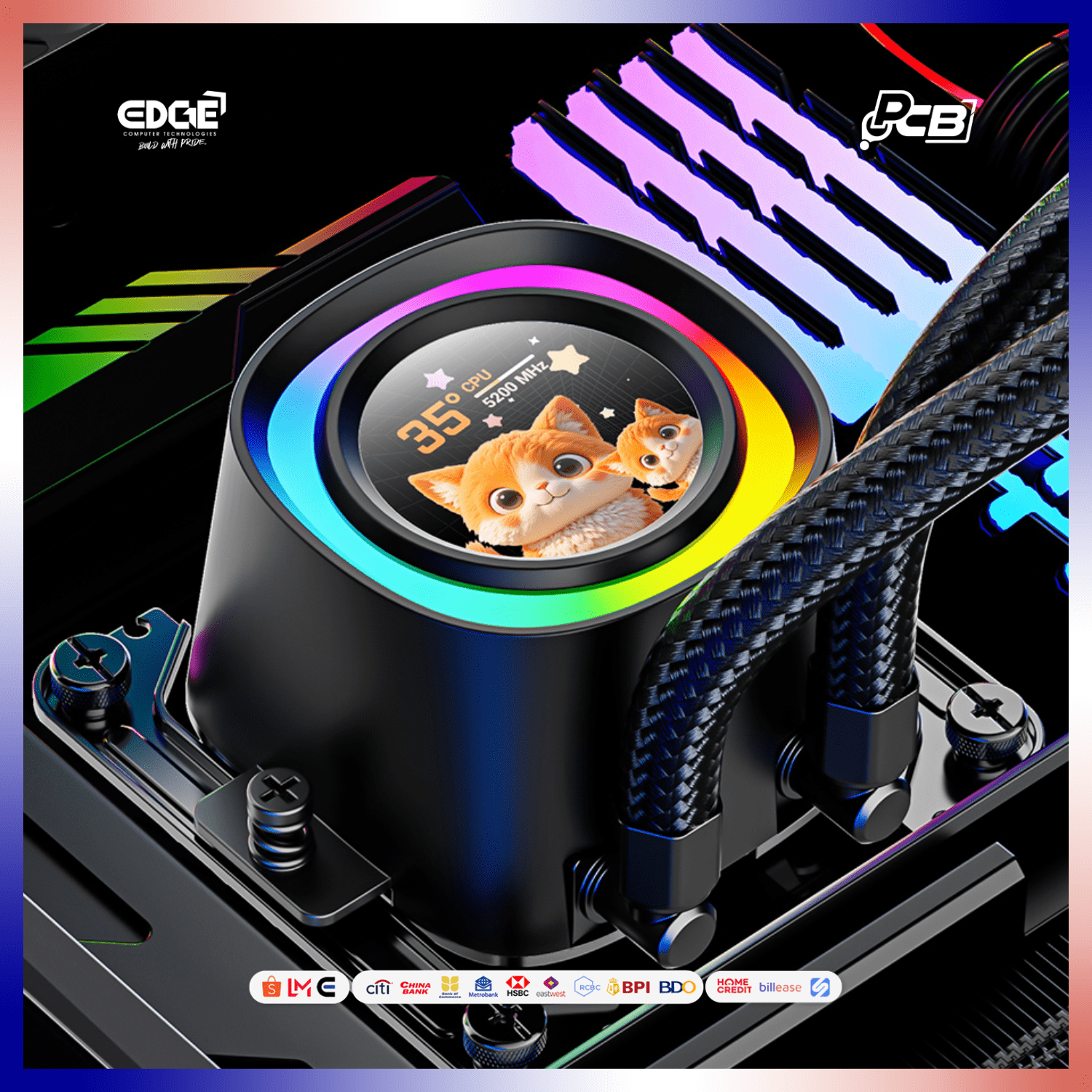 IDCOOLING FX360 LCD Liquid AIO Cooler, 3 Fans, 300-2000 rpm (Black, White) - Image 3