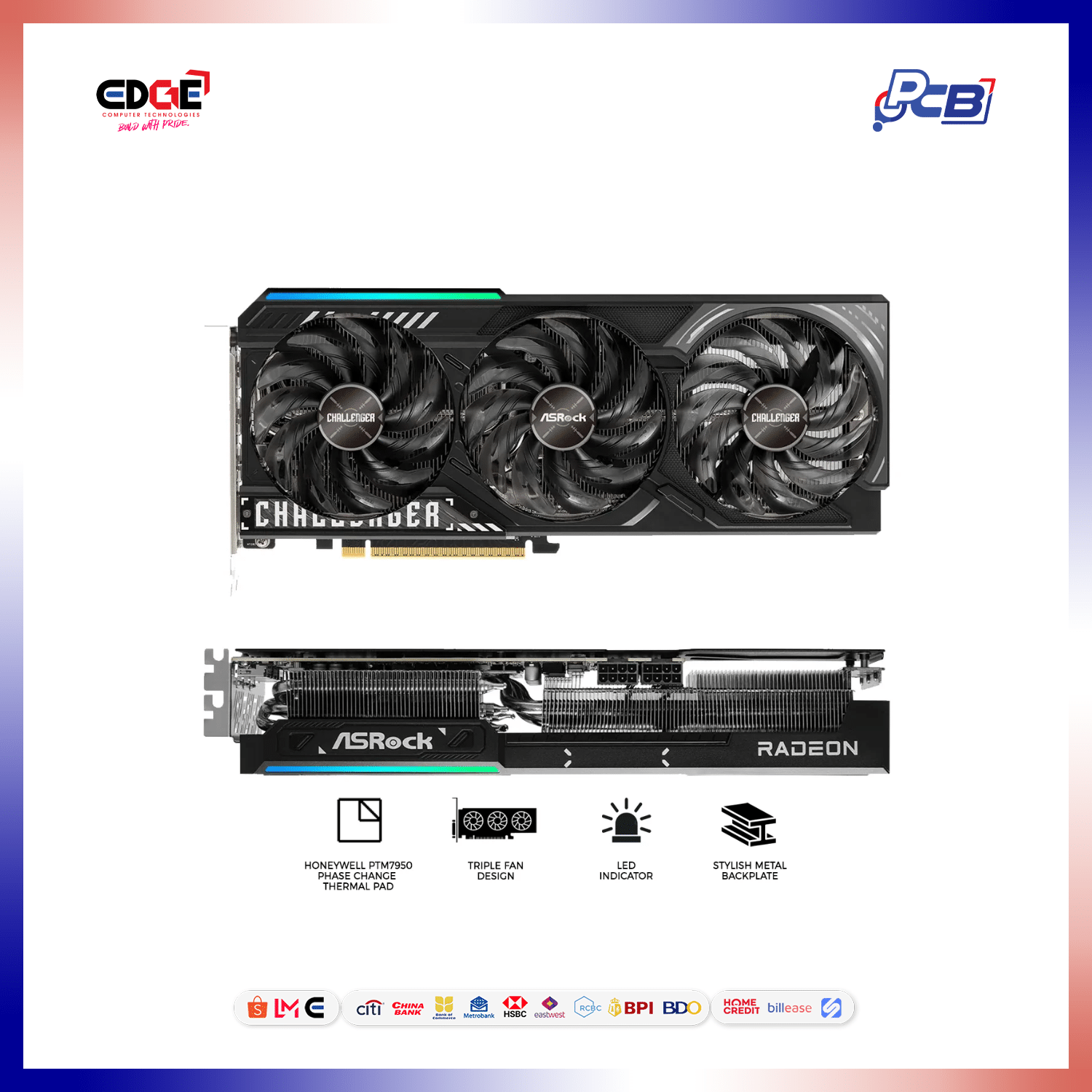ASROCK Challenger RX 9070XT GPU, 16GB GDDR6 - Image 2