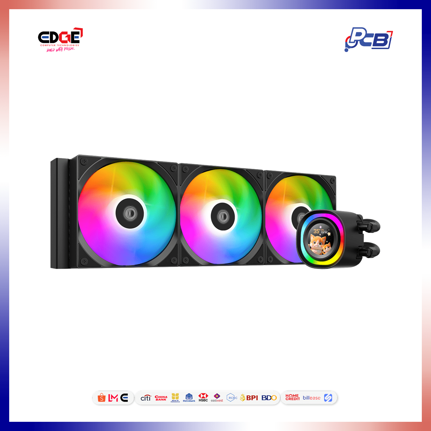 IDCOOLING FX360 LCD Liquid AIO Cooler, 3 Fans, 300-2000 rpm (Black, White) - Image 5