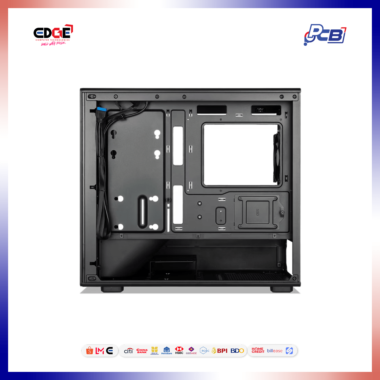 TECWARE Titan M TG PC Chassis, TWCA-TITANM-BK, 3*120mm Non-ARGB Fans, Black - Image 8