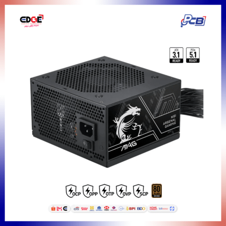 750W, MSI MAG A750BN PClE5 III PSU, 80+ Bronze
