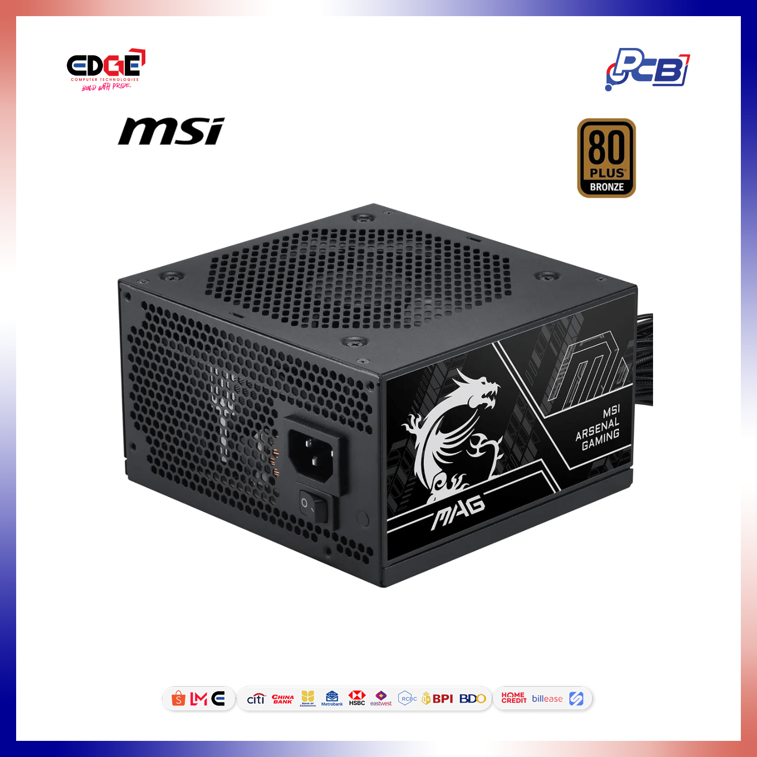750W, MSI MAG A750BN PClE5 III PSU, 80+ Bronze - Image 11