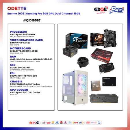 QID-16567 | ODETTE | Brrrrrr 2026 | Gaming Pro 8GB GPU Dual Channel 16GB