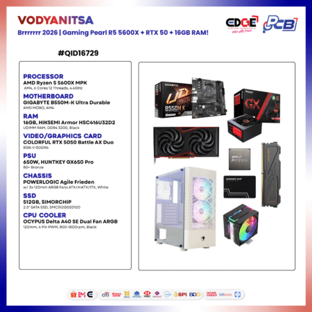 QID-16729 | VODYANITSA | Brrrrrr 2026 | Gaming Pearl R5 5600X + RTX 50 + 16GB RAM!
